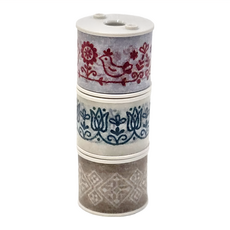 KOKUYO 國譽 Bobbin 紙膠帶 3入組, 寬15mmx長3m, 針線/鈕扣/至廁/刺繡, 1組