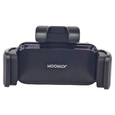 JOYROOM 機樂堂 威系厚夾款車用手機架, 重力自動調整, 單手操作, 360°旋轉, 黑色, 1個