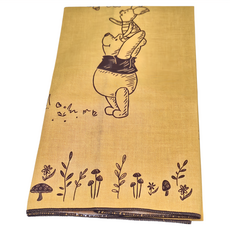 Skater POOH 便當包巾 KB56, 黃色, 52 x 52cm, 1條