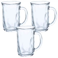 ADERIA 日本手捻仿陶附柄啤酒杯 310ml, 3個