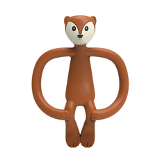 英國 Matchstick Monkey 咬咬猴牙刷固齒器, 食用級矽膠製成不含BPA，抗菌技術，防止入口卡喉，可高溫消毒, Teether only, 狐狸法奇, 1入