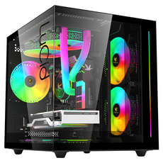 AITC 艾格 KINGSMAN LuCid ARGB電腦機殼 全景海景房 含ARGB風扇3個 強化玻璃 支援M-ATX/ITX, KINGSMAN LuCid ARGB, 1組