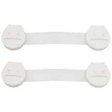 aguard Smile Wink 抽屜安全扣 雙重蓋子設計 牢固耐用, 白色, 2個