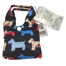 Eco Chic 英國購物袋 雪納, 可摺疊, 38 x 33 x 10cm, 黑粉色