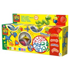 荷蘭SES 經典創意黏土模具組合，特殊超級趨勢香薰閃光黏土刀具, Multicolor, 720g, 1盒