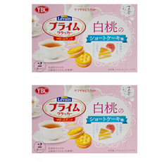 YBC Levain 白桃蛋糕風味夾心餅乾 2包, 56g, 2盒