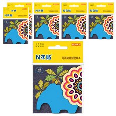 N次貼 造型便條紙, 大象, 1組, 6本