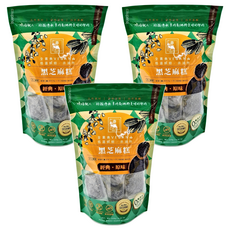 亦擇 黑芝麻糕, 全素食 VEGAN 低溫烘焙 非油炸 無添加蔗糖 無添加澱粉, 250g, 3袋