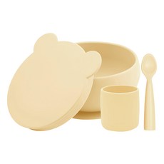 minikoioi 小美食家碗杯匙3件組, 碗, 杯, 匙, 蜂蜜黃, 1組