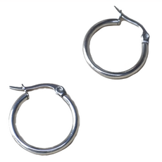 Brilliant Beauty 耀眼美人 優雅圈圈易扣式鈦閃耀/鈦鋼耳環 過爐款