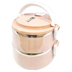 御廚靈 時尚雙層保溫便當盒 密封 不含雙酚A 可堆疊 附蓋子, 1個