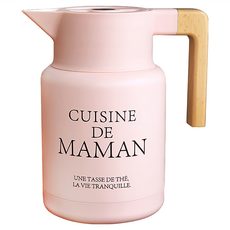 Dalpaengi Living Cuisine De Maman系列不鏽鋼保溫保冷茶壺, 1.5L, 粉紅色, 1入