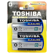 TOSHIBA 東芝 鹼性電池 1號 LR20GCP, 2個裝, 1組
