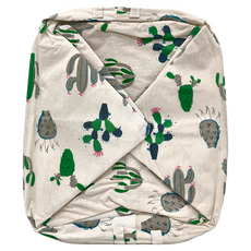 AWANA 束口袋帆布折疊衣物收納籃 100L, 圖案隨機, 1個