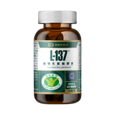 黑松生技 L-137植物乳酸菌膠囊, 30顆, 0.6g, 1罐