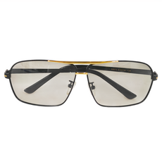 Megasol 寶麗萊 UV400 偏光感光智能變色金屬方框太陽眼鏡 BS8805-金黑, 鏡框總寬:147mm 鼻間距:18mm 鏡片高:45mm 鏡框寬:64mm 鏡腿長:143mm