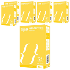 凱娜 導管式衛生棉條 100%有機棉體, 普通型, 12支, 6盒