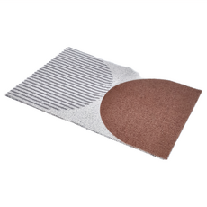 玄關絲圈地墊 0.6kg, 日式莊園 棕色 + 灰色, 1個