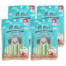 O Bli 噢 比利 軟式潔牙骨，多種益生菌，富含維生素與礦物質，幫助潔牙，多口味可選, 清脆蘋果 + 清涼薄荷, 100g, 4包