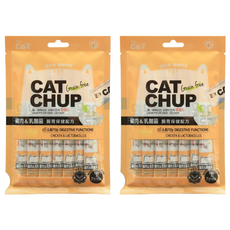 CAT CHUP 喵洽普 貓咪肉泥 不含穀物 腸胃保健配方, 雞肉 + 乳酸菌, 雞肉 + 乳酸菌, 98g, 2袋
