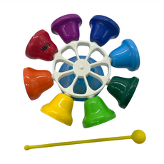 OPPA 奧福樂器 迷你8音轉鐘 + 鼓棒 1支, 多色, 1組