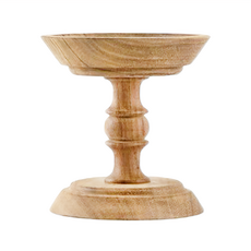 復古木製蠟燭燭台, 原木色