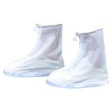 COMET 快穿便攜加厚雨鞋套, L 規格, 推薦尺寸38-40, 磨砂白, 1雙