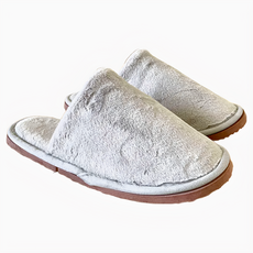 i Slippers 輕活系列 家居室內拖鞋 包頭毛絨 灰色, XL