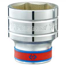 KING TONY 金統立 1/2"DR 英制六角標準套筒 KT433522SR,鉻釩合金鋼，適用於汽車維修, 1個