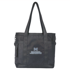 NCAA 工裝風托特側背包 黑色, 34 x 37 x 12 cm