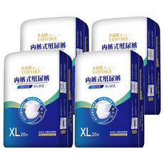 YOFOKE 永福康 淨味消臭成人拉拉褲 XL號, XL(80 x 70cm), 20片, 4包
