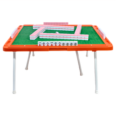 旅行麻將組 升級款 迷你便攜麻將桌 四人遊戲 密胺塑料材質, 粉色, 1組