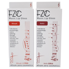 FZC 心動響樂微光唇釉 Set 2個, S03小步舞曲 + S04圓舞曲, 5g, 1組