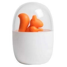 QUALy SQUIRREL TOOTHPICK HOLDER 牙籤罐 7 x 10.6cm 橡果松鼠, 1個