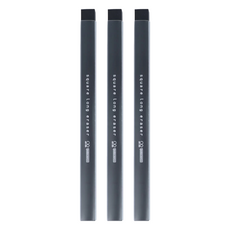 sun-star square long eraser大小角度方形長條橡皮擦 PVC塑膠 筆型設計 日本製, 炭墨黑, 3個