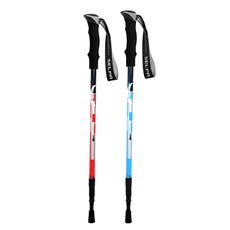 SELPA 雲頂7075鋁合金避震登山杖2件組 510g, 藍色 + 紅色, 1組