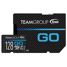TEAMGROUP 十銓 GO Card MicroSD UHS-I U3 運動攝影機專用記憶卡 含轉卡 128GB 支援4K Ultra-HD高畫質錄影, 1個