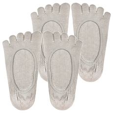 NICOFUN 愛定做 桑蠶絲隱形止滑瑜伽五趾襪 女襪 FYK245TOE06 64g 2雙