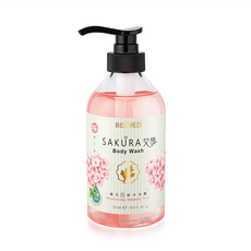 BEIWED 貝薇美學 櫻花艾戀沐浴露 溫和潔淨、保濕滋潤 全家適用, 500ml, 1瓶
