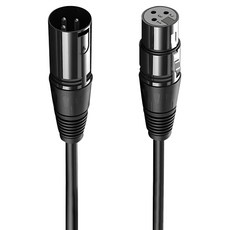魔宙 XLR發燒高傳真 公對母卡農線/多設備音源延長線 2m, 單一產品, 黑色, 1條
