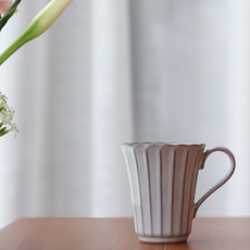 美濃燒 Roots Elegance 風雅 馬克杯 8 x 11.5 x 10.5cm 235ml, 牙白, 1個