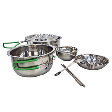 橘之屋 環保野餐 不鏽鋼材質 好拿好收納, 銀色, 1組