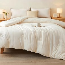 SC嚴選 無染超柔大豆纖維加厚冬被 米白色 8斤, 220 x 180cm