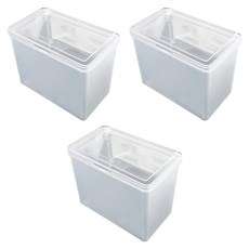 IZUMI 掀蓋收納盒 3入 深方型, 白色, 1組