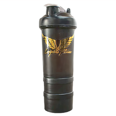 Lexports Fitness 勵動風潮 重量訓練 多功能環保乳清搖搖杯 450ml, 霧面黑, 1個