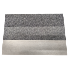 北歐風格 長方形隔熱防滑PVC亞麻系餐墊, 麻灰, 1個, 45 x 30 x 0.1cm