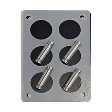 bargogo 6孔子彈杯架, 壓克力材質, 不鏽鋼, HJY02587-02, 1個