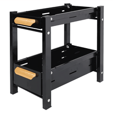 ONE HOUSE 原仕家 抽拉籃置物架 雙層, 黑色, 1個