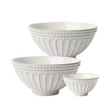 Just Home霧白輕奢陶瓷餐具3件組 (麵碗2個 + 點心碗1個), 5745-12, 1組