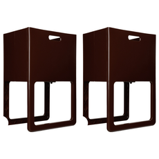 iSETO 伊勢藤 ACOT 可折疊高腳置物籃 承重8kg, 400 x 40 x 610mm, 巧克力棕, 2個